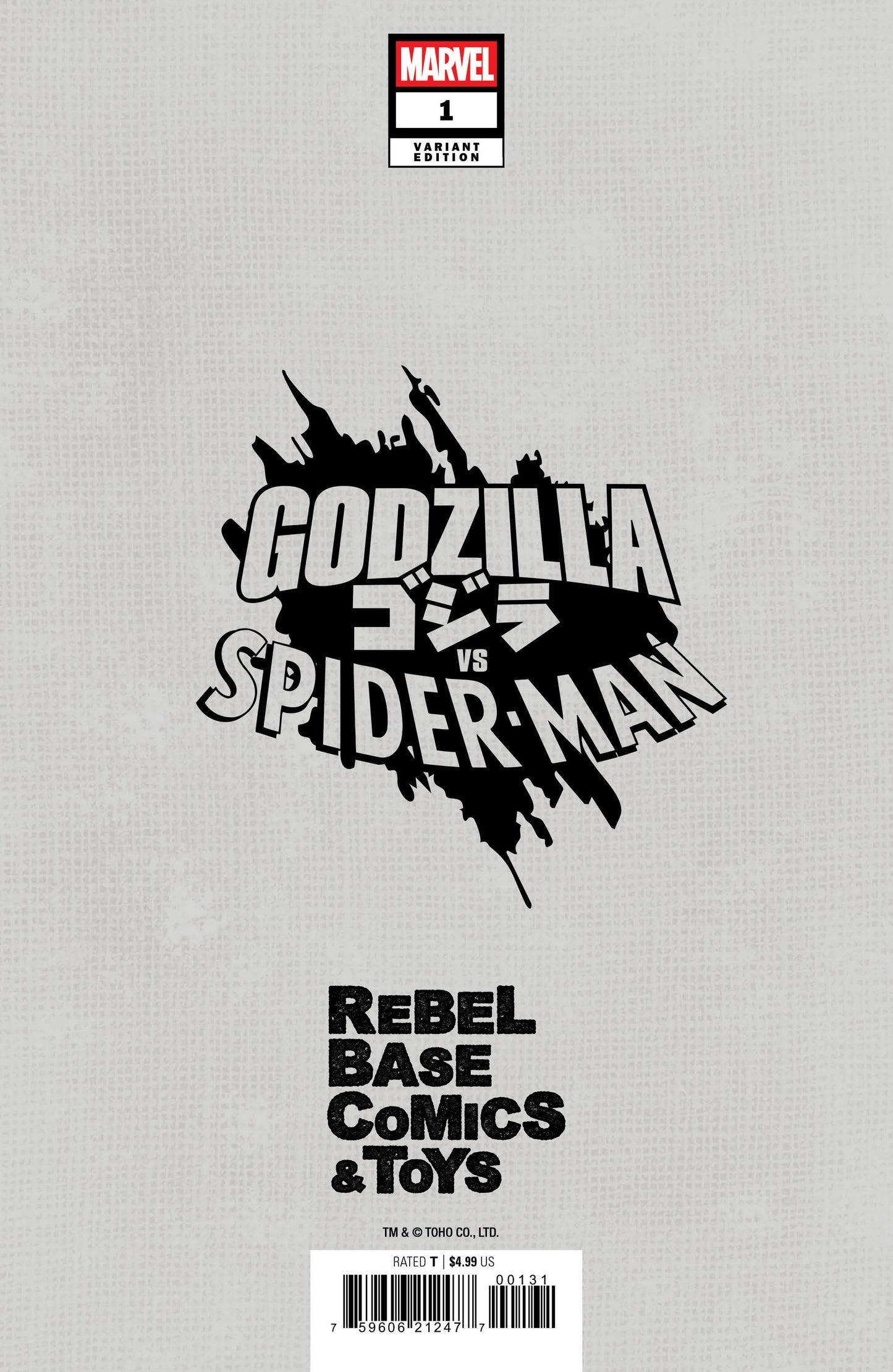 GODZILLA VS SPIDER-MAN #1 MARVEL Parrillo Rebel Base Exc + FULL ART 2 Set PRESALE