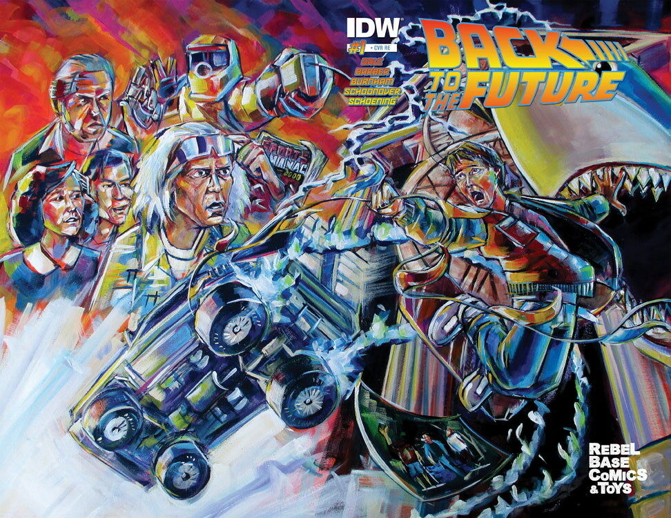 BACK TO THE FUTURE #1 2015 IDW REBEL BASE VARIANT WRAP AROUND BTTF First Print